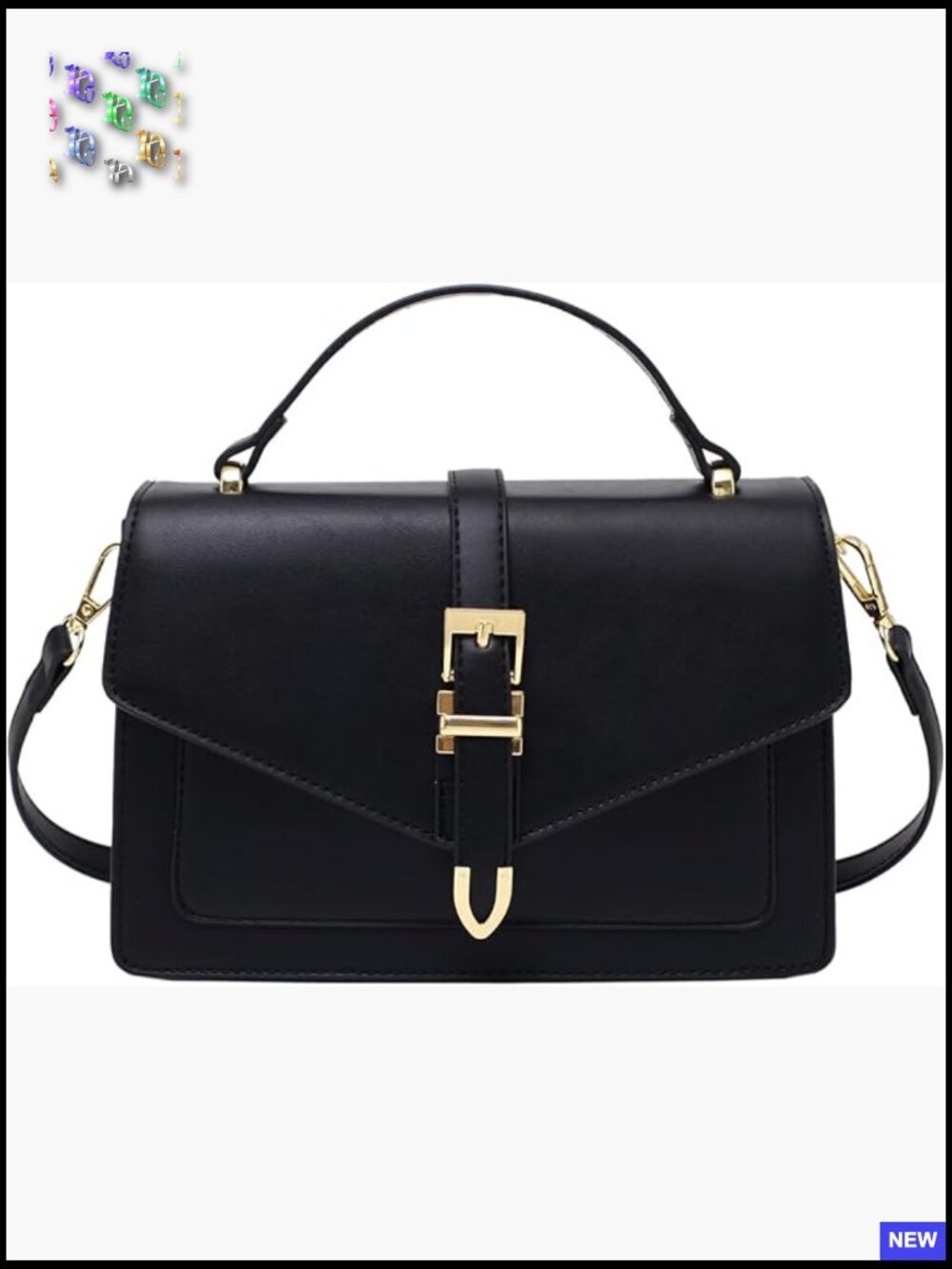 Small Satchel Crossbody Bag with 2 Straps Detachable Chic Shoulder Purse